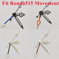 RICHUS Ronda515 GMT Watch Hands Silver Black Watch Hands Blue Green Luminous Fit Ronda 515 Quartz Movement Watch Accessory Part