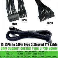 14+10Pin to 24Pin ATX Main Motherboard Power Cable for Corsair Type 3 RM1000 RM850 RM750 RM650 RM550 RM450 Yellow Label Modulars