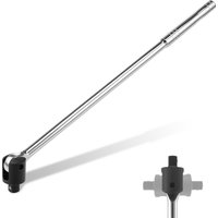 1/2'' Drive Breaker Bar Wrench Socket 240-Degree Cr-V Flex Head and Engraved Non-slip Handle Repair Tools for Tight Space