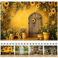 Farm Sunflower Photography Background Garden Flower Kids Birthday Party Cake Smash Baby Shower Portrait Backdrop Photo Studio