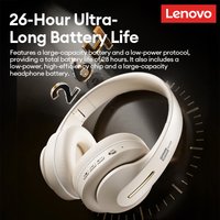 Lenovo Bluetooth 6.0 Over-Ear Headsets Low Latency Music Wired/Wireless Headphones Noise Reduction Stereo Sound LES-107 Earbuds