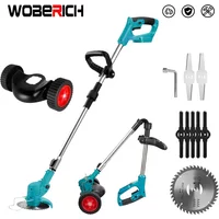 1500W 12000PRM Electric Lawn Mower Cordless Grass Trimmer Length Adjustable Foldable Cutter Garden Tools For Makita 18V Battery