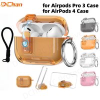 For AirPod Pro3 Case with Lock Phone Stand Soft TPU Magnetic Automatic Lock Shell Protective Cover for AirPods Pro 3 Lanyard