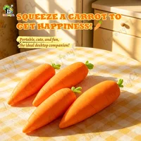 TPR Soft Large Simulation Carrot Squeeze Toy Stress Relief Decompression Fidget Sensory Kids Gift
