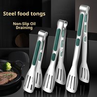 Cooking Buffet Food Tongs – Non-Slip Stainless Steel for Barbecue Grill Kitchen Accessory Meat Salad Bread Clip