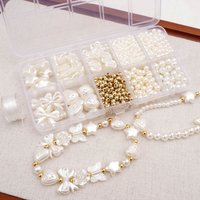 800pcs/box Faux Pearl Spacer Beads Kit For DIY Jewelry Making Supplies Bracelet, Necklace, Earring Accessories