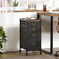 Fabric Filing Cabinet with Drawers Mobile Filing Cabinet Fits Letter or A4 Size Small Under Desk Storage Cabinet for Home Office