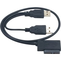 USB 2.0 to Mini Sata II 7+6 13Pin Adapter Converter Cable for Laptop CD/DVD ROM ODD Slimline Drive Conversion Cable