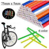 AliExpress NONE 12-72pcs Bicycle Wheel Spokes Reflective Sticker Colorful Tube Warning Safety Light DIY Reflector Reflective Safety Kit