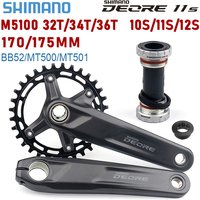 Shimano Deore FC M5100 MTB Crankset 10S 11S Mountain Bike Sprocket 175 170mm 32T Cranksets Bicycle Bottom Bracket BB52 M500 M501