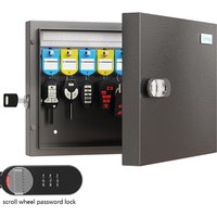 Key Safe Box Wall Mount(16 Keys), Key Cabinet with Combination Lock & 16 Key Tags, Key Safe Storage Lockbox,Key Manage Mini ERP