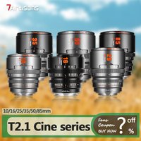 7artisans S35 Frame 10/16/25/35/50/85mm T2.1 Hope Prime Cine Lens compatible with FX30 RED GH9 GH5 XT5 XT4 XT50 A7M4 A7R5 RF
