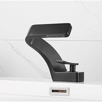 BAKALA Black Bathroom Deck Mounted Basin Faucet Single Hole Sink Tap Hot And Cold Water Mitigeur Salle De Bain Mixer Tap