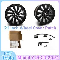 Patch de jante de couverture de roue de 21 pouces pour Tesla modèle Y 2021 – 2024, protecteur de capuchon de moyeu d'uberturbine de 21 pouces, accessoires de protection de jante ABS