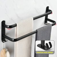 Single-layer/Double-layer/Triple-layer Towel Holder Towel Storage Towel Rack Bathroom Multi-layer Wall-mounted Towel Pole