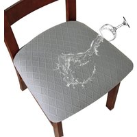 WaterProof Chair Seat Cover Dining Room Chair Covers Removable Washable Elastic Cushion Covers for Upholstered Dining Chair