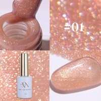 MIANEL 12ML Fugitive Whitening Pink Strobe Flash Nail Gel Set Princess White Glitter UV Light Nails 3-Color Small Set