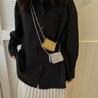 Korean Fashion Mini Crossbody Bags PU Simplicity Shoulder Bag Chain Versatile Handbag Girls