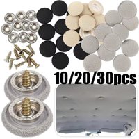 10/20/30pcs Car Interior Roof Buckles Headliner Ceiling Cloth Fixing Screw With Decor Cover Fabric Buckle Rivets Retainer Auto