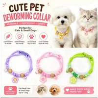 Adjustable Macaron Color Cute Camphor Wood Pet Flea Repellent Collar Breathable Safe Insect Repellent Necklace for Cats And Dogs