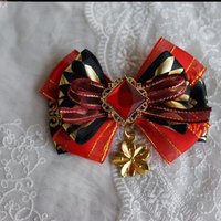 Lolita Cosplay Anime Dance Bow pour femme, broche de luxe haut de gamme, robe trempée, accessoires de chemise, fleurs de col originales faites à la main