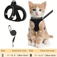 1pc Reflective towing rope set, lightweight, breathable, soft mesh vest, suitable for preventing escape of kittens