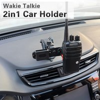 Universal Vehicle Mount Radio Car Mount for Two Radios Easy to Use Stand Plastic Cup Support for Communication Devices K1KF
