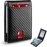 RFID Kohle faser Männer Brieftaschen Mann Karten halter Geld Tasche schlanke dünne Mini Brieftasche männlich kleine kurze Geldbörse schwarz Walet Brieftasche Vallet