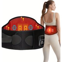 Electric Heating Waist Massage Belt Portable Vibration Hot Compress Lumbar Brace Spine Decompression Massager Back Support Belt
