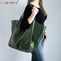 XMESSUN European and American New Trendy Large Bag,Soft Leather,Large Capacity Shoulder Hand-held Tote Cross-border Women's Bag