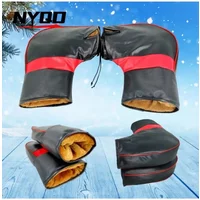 AliExpress NONE 1 Pair Universal Motorcycle Gloves Bike Handle Bar Gloves Pu Leather Winter Warm Scooter Bike Windproof Handle Bar Protector