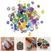 Mix Color Beautiful Glass Lampwork Beads Fit Microwave Kiln Accessories Fusing Glass Anti High Temperature