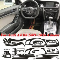 For Audi A4 B8 2009-2016 4doors 5D Carbon Fiber Pattern Interior DIY Trim Decals