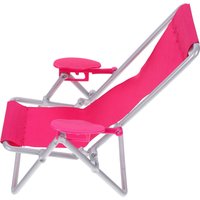 Mini Deck Chair Oxford Cloth Small Simulation Adjustable Folding Beach Chair for Home Accessories Miniature Outdoor