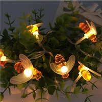 New Bee Design 10 LED Fairy String Lights Practical Outdoor Garden Patio Fence Wall Garland DIY Birthday Party Home Decor Lights