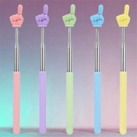 Retractable Teacher Pointer Finger Design Stainless Steel Telescopic Teaching Pointer Stick For Teacher Office School Stationery