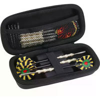 Dart Storage Box With Zipper EVA Hard Shell Storage Box 3-Grid Dart Protection Bag Dart Maintenance Accessories Case