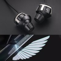 2pcs LED Welcome Lights Car Ambient Accessories Door Rearview Mirror Angel Wing Auto Carpet Lamp Dual Controller Atmosphere Lamp