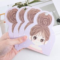 50pcs Cute Girls Barrettes Display Cards Hair Clips Packing Paper Card for DIY Hair Accessories Retail Price Tags Holder Labels