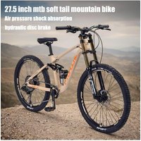 AliExpress 27.5 Inch Mtb Soft Tail Mountain Bike 11S Air Pressure Shock Absorption Downhill Bicycle Full Suspension Cross Country Bicicleta