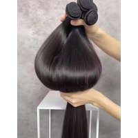 Extensions de cheveux humains vierges brésiliens, longs et lisses, 40-42 pouces, double trame, 1/3/4 paquets