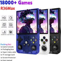 Open Source R36MAX Retro Handheld Video Game Console RK3326 Chip 64/128G 18000+Games Linux System Portable Pocket Game Player