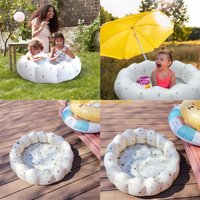 Q84C Inflatable Baby Pool, Portable Paddling Baby Swimming Pool, Toddlers Swimming Paddling Pool for Boy Girl Indoor Outdoor