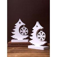 Xmas Ornament Silicone Mold DIY Christmas Tree Snowflake Listing Plaster Resin Craft Casting Molds For DIY Home Table Decor