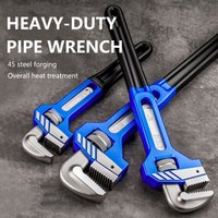 8/10/12/14 Inches New Heavy Duty Adjustable Pipe Wrench Forged Steel Straight Spanner Universal Plumbing Tool For Plumber Home