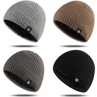 Knitted Hats Winter Unisex Warm Casual Slouchy Hats Outdoor Wool Caps Mens Beanie Letter Solid Color Fashion Street Hip Hop Hats
