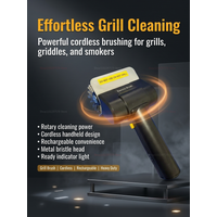 Portable Electric Grill Brush High Speed Handheld BBQ Cleaning Brush Efficient Stainless Steel Rechargeable Grill Brush
