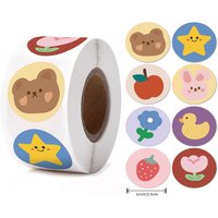 100-500pcs Children's Cartoon Animal Stickers Baby Stickers Kindergarten Inspirational Little Red Flower Reward Stickers