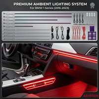 Car Ambient Light For BMW 1 Series F52 F40 2016-2023 Interior 18 in 1 RGB LED Dashboard Door Atmosphere Lamp Kit BT APP Control