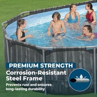 Steel 20’ x 12’ x 48” Above Ground Pool, Oval Metal Frame Outdoor Swimming Pool Set with Filter Pump, Ladder